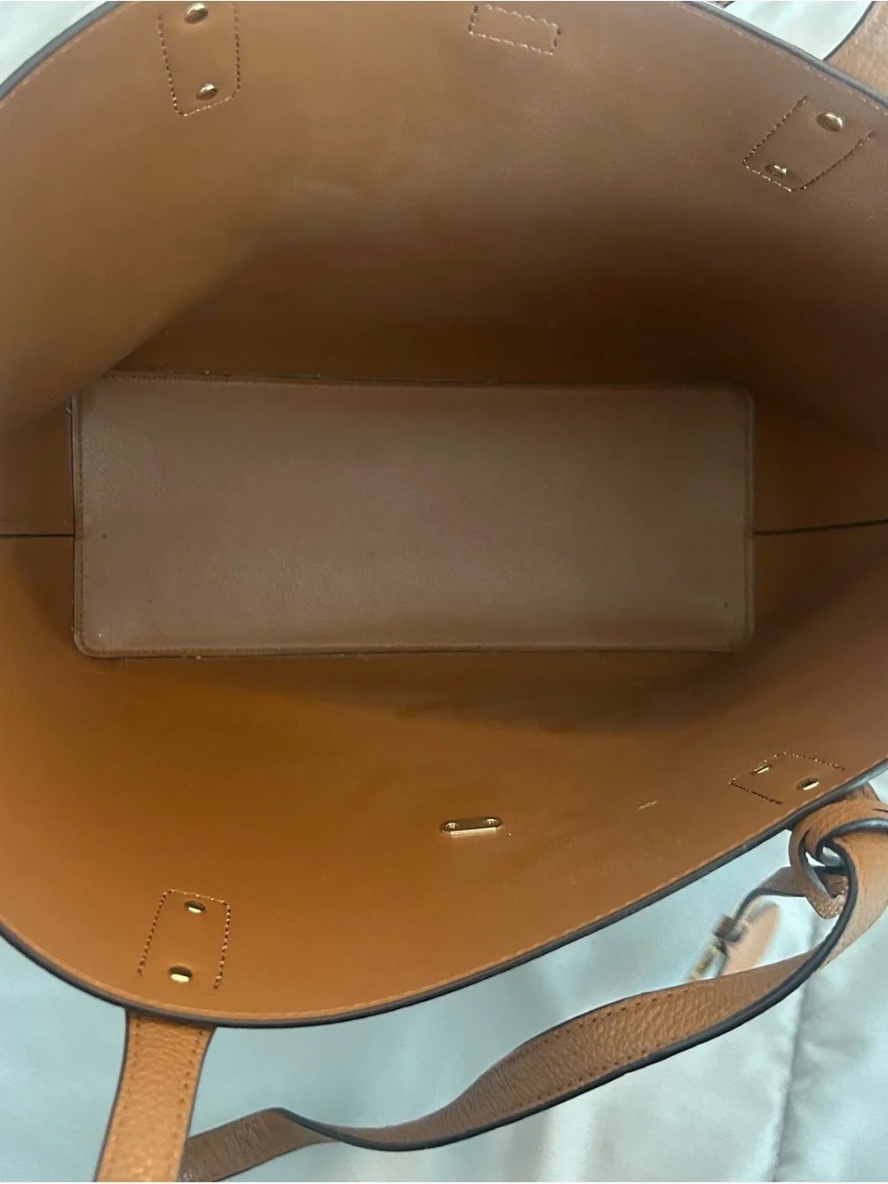 Michael Kors Cream and Brown Signature MK Tote